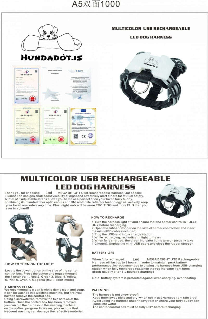 Y- hundabeisli með ljósi - Image 7