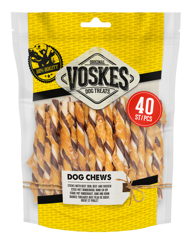 Voskes Rawhide Stick Beef Skin, Beef and Chicken